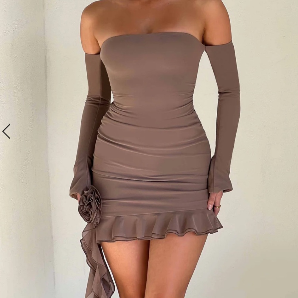 ALIX MINI DRESS - CHOCOLATE